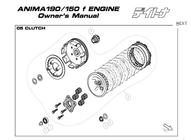 Daytona Anima 150 and 190 4V O.E.M. Clutch Parts
